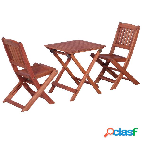 vidaXL Mesa y sillas de jardín para niños 3 pzas madera de