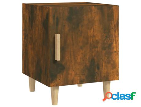 vidaXL Mesita de noche madera contrachapada color roble