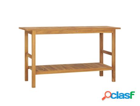 vidaXL Mueble de baño madera maciza de teca 132x45x75 cm