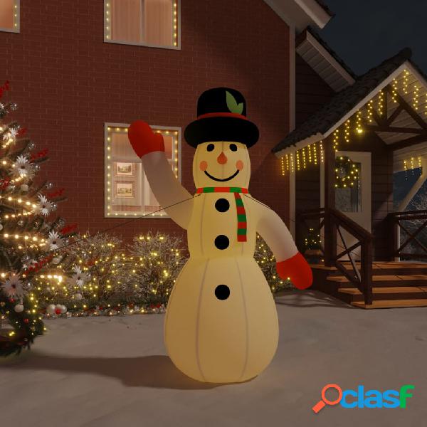 vidaXL Muñeco de nieve inflable con LEDs 370 cm