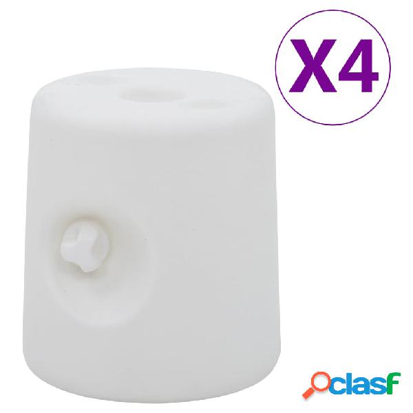 vidaXL Pesos para cenador/carpa 4 unidades PE blanco