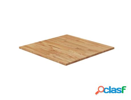 vidaXL Tablero de mesa cuadrado madera roble marrón claro