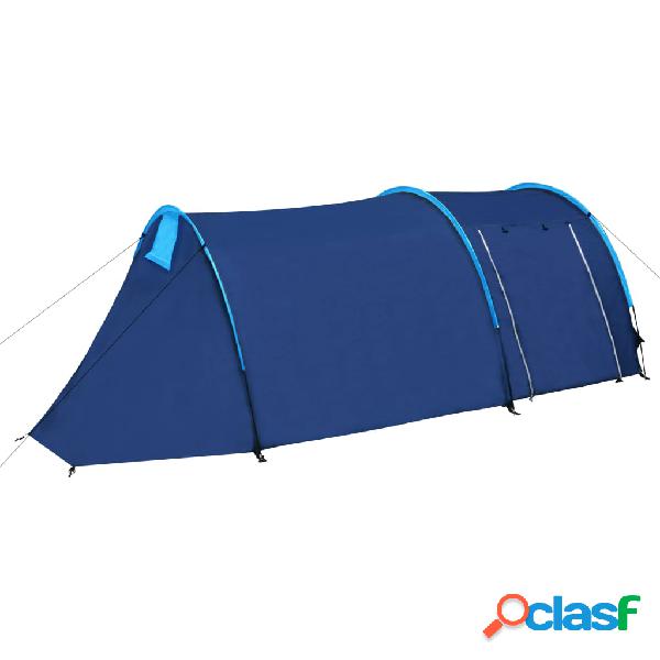 vidaXL Tienda de campaña para 4 personas azul marino/azul