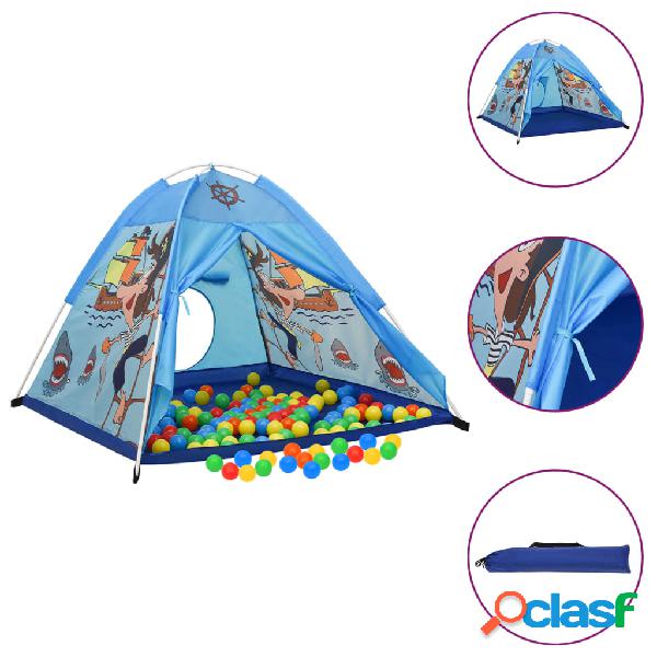 vidaXL Tienda de juegos para niños con 250 bolas azul